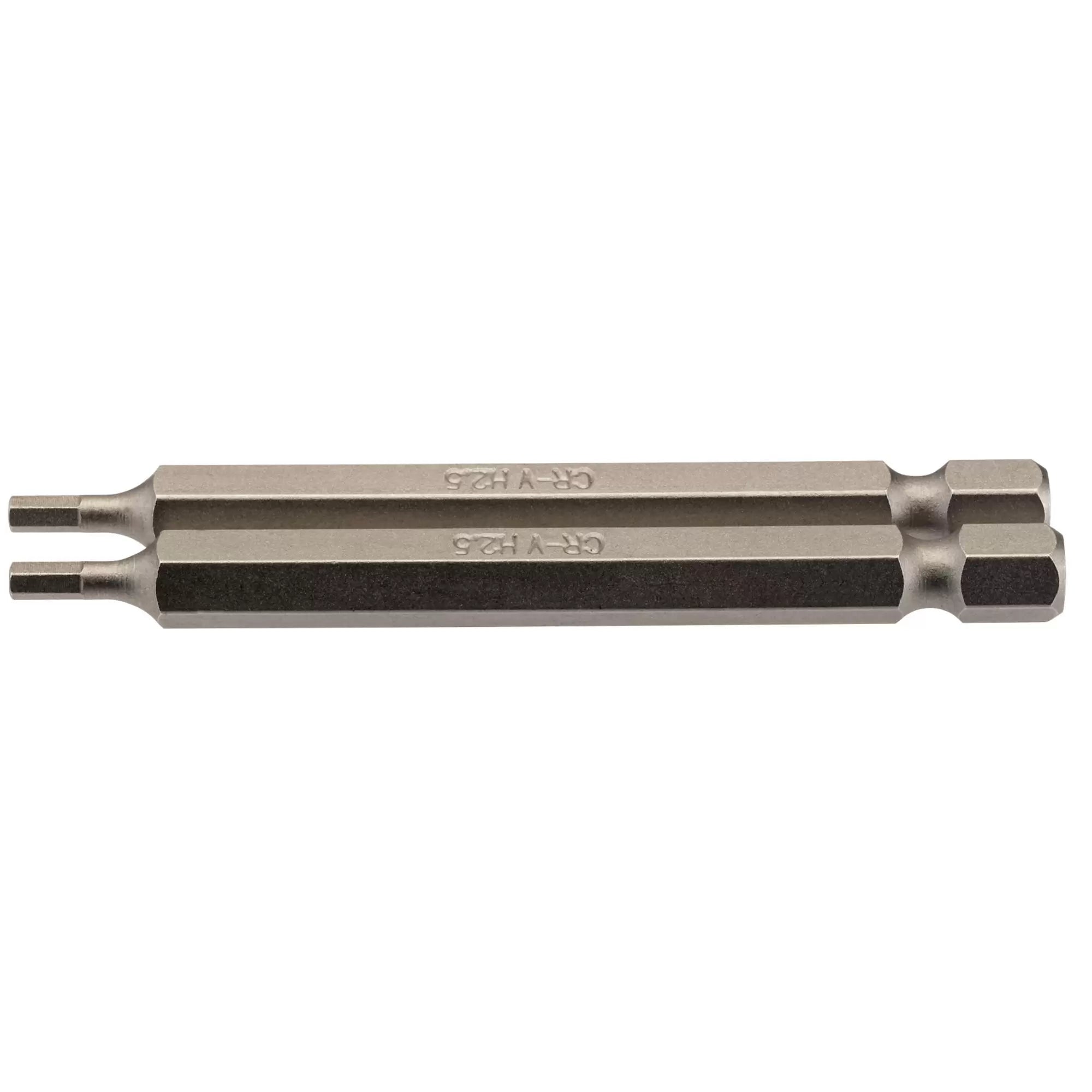 Draper Tools - 64319 - Hexagonal Insert Bit, 2.5mm, 1/4" Hex, 75mm Long (Pack of 2)