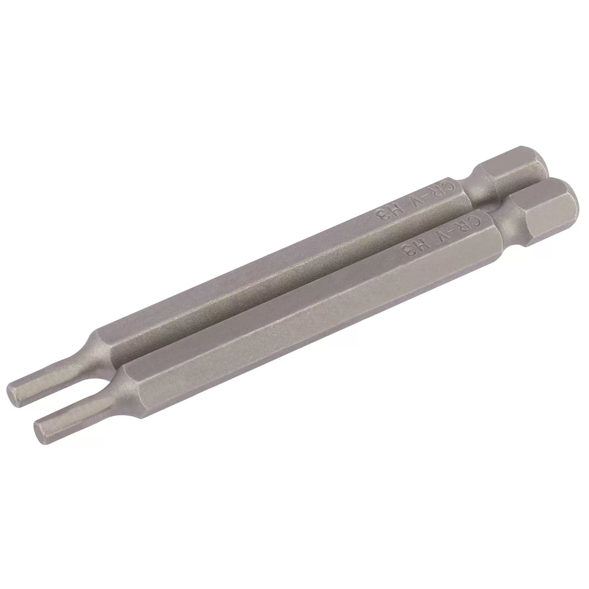 Draper Tools - 64320 - Hexagonal Insert Bit, 3mm, 1/4" Hex, 75mm Long (Pack of 2)