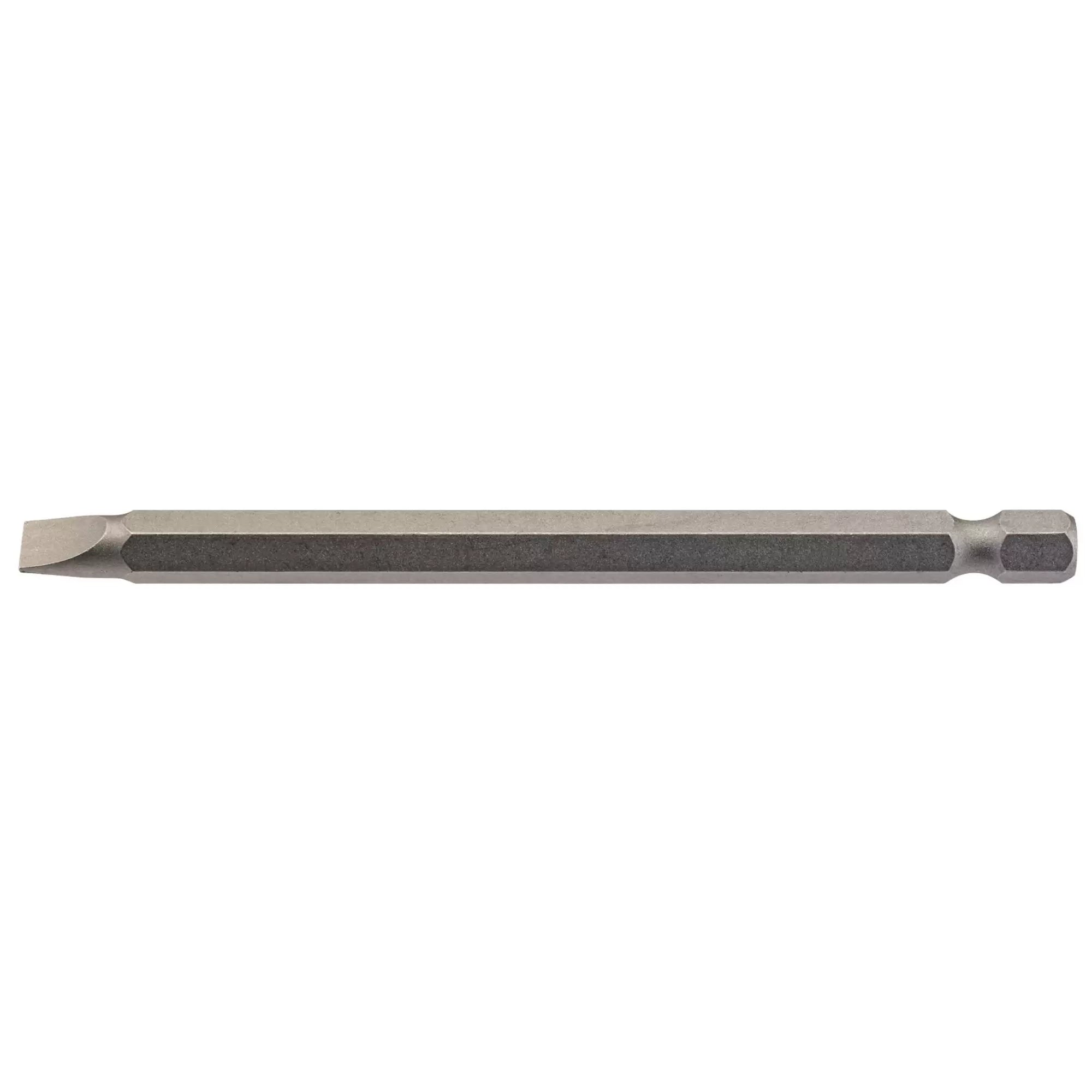 Draper Tools - 64347 - Plain Slot Insert Bit, 6mm, 1/4" Hex, 100mm Long (Pack of 1)