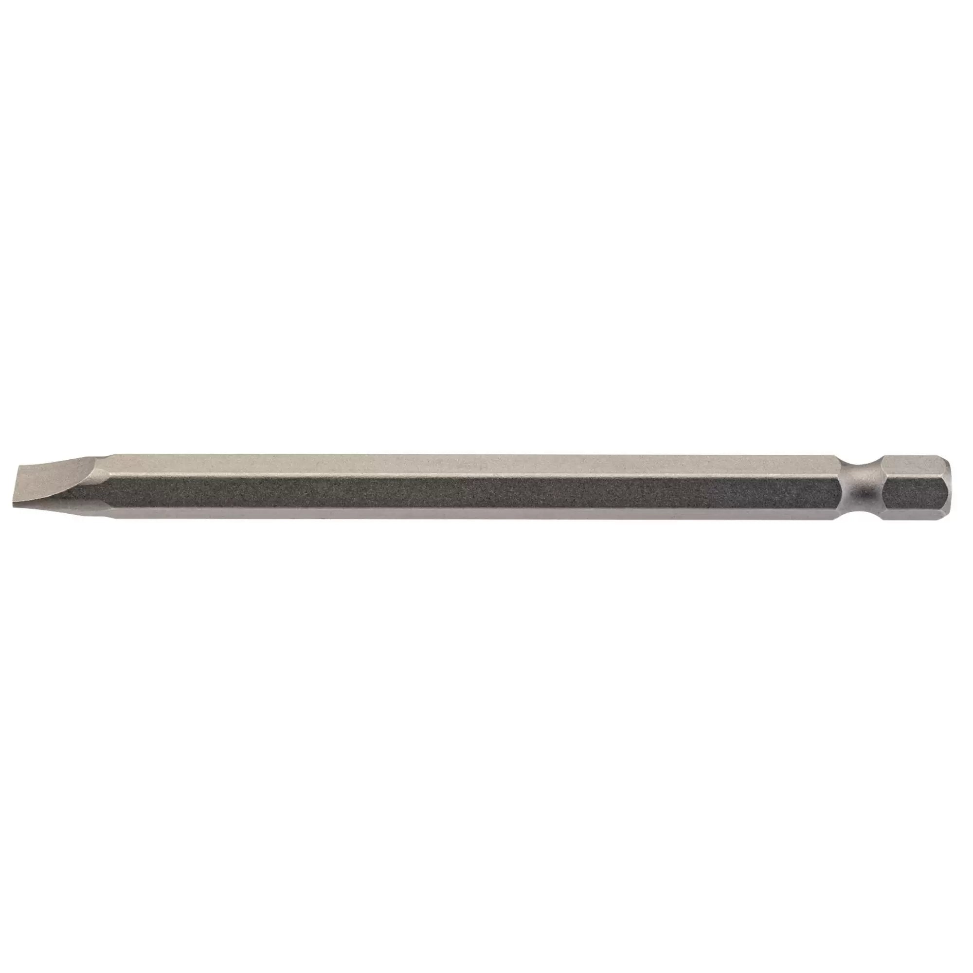 Draper Tools - 64351 - Plain Slot Insert Bit, 6.5mm, 1/4" Hex, 100mm Long (Pack of 1)