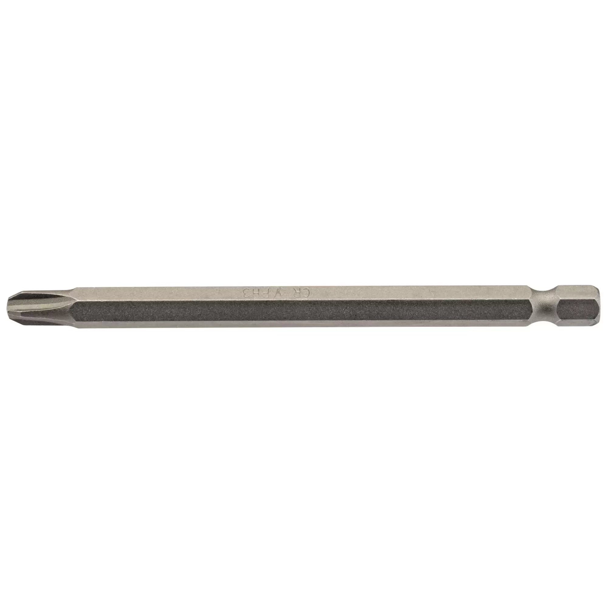 Draper Tools - 64366 - Cross Slot Insert Bit, 1/4" Hex, 100mm Long, No.3 (Pack of 1)