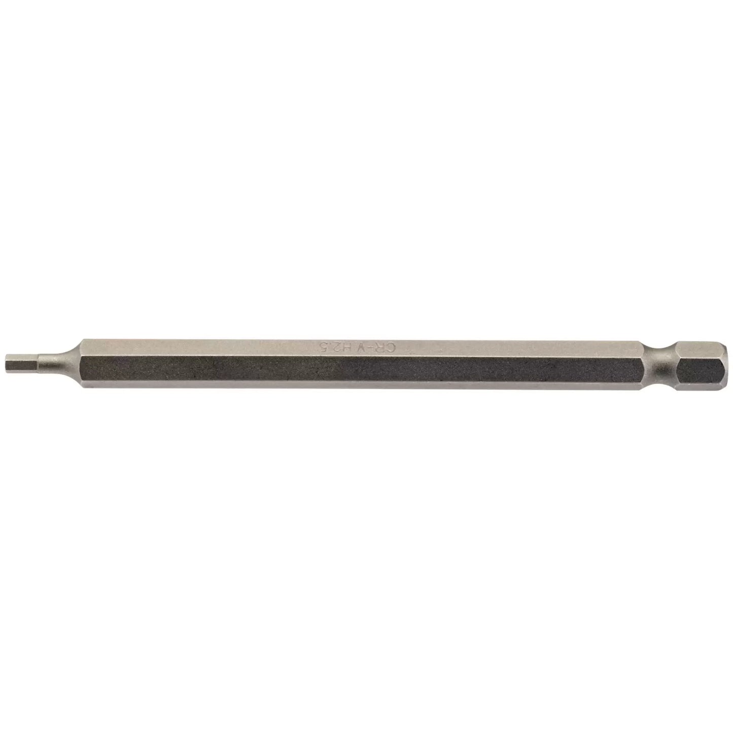Draper Tools - 64371 - Hexagonal Insert Bit, 2.5mm, 1/4" Hex, 100mm Long (Pack of 1)