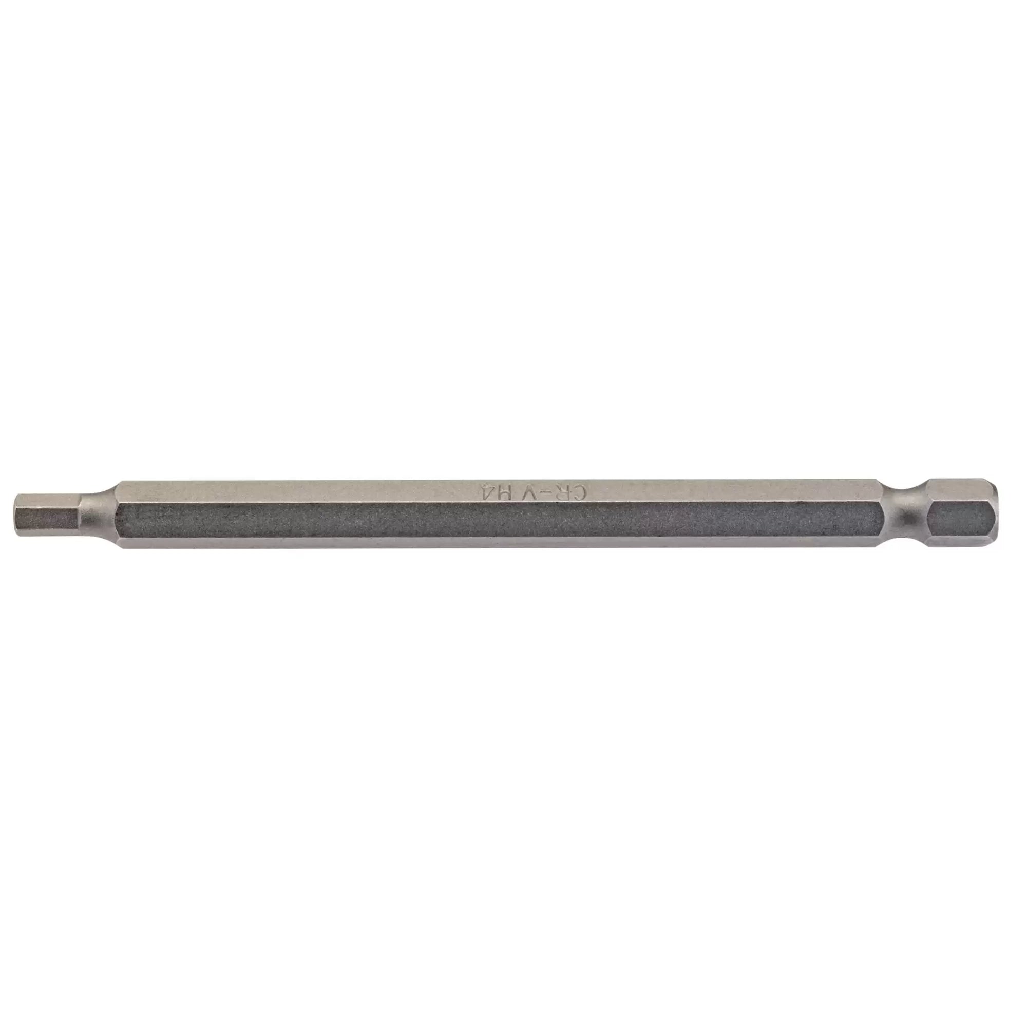 Draper Tools - 64373 - Hexagonal Insert Bit, 4mm, 1/4" Hex, 100mm Long (Pack of 1)