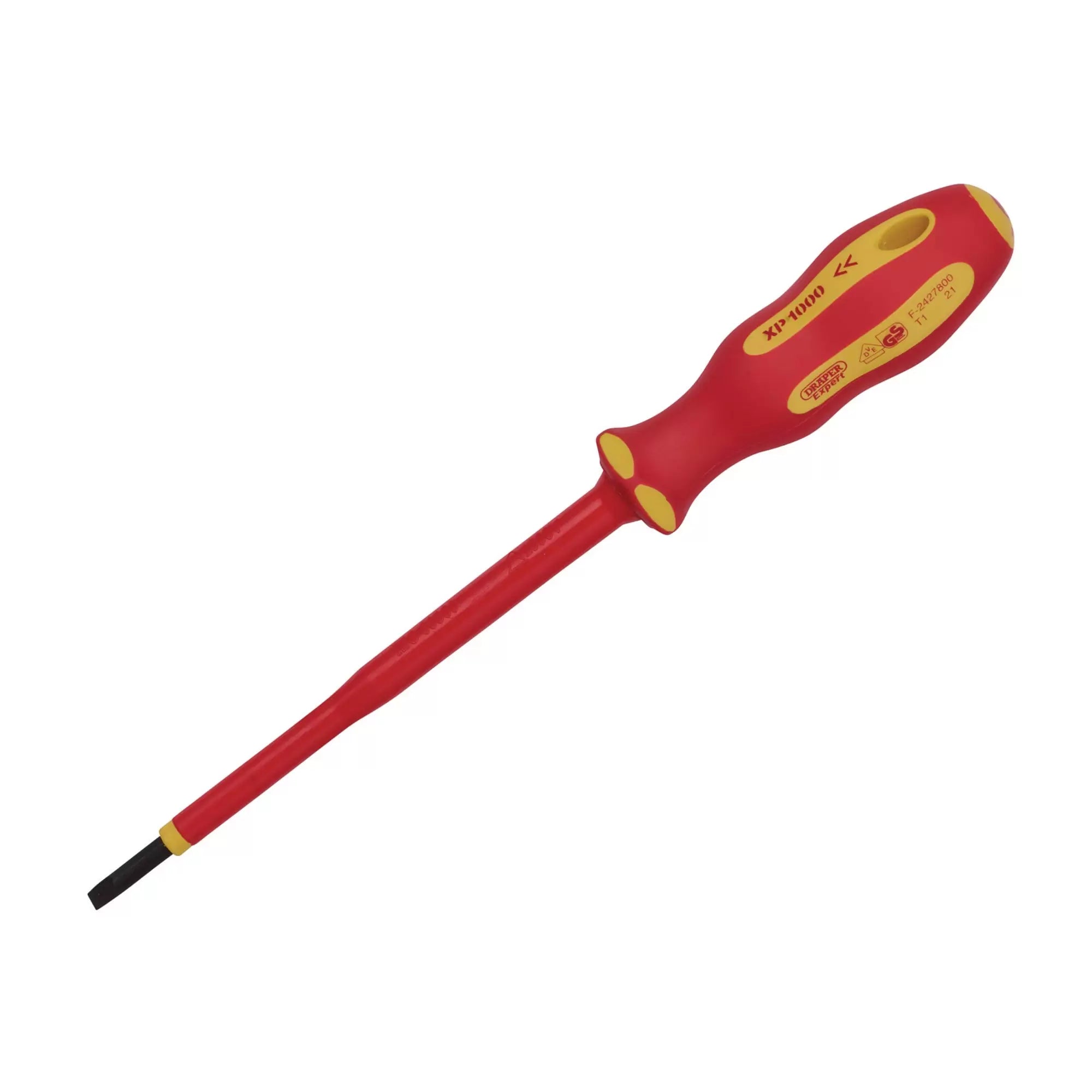 Draper Tools - 64413 - XP1000® VDE Plain Slot Screwdriver, 3.5 x 100mm
