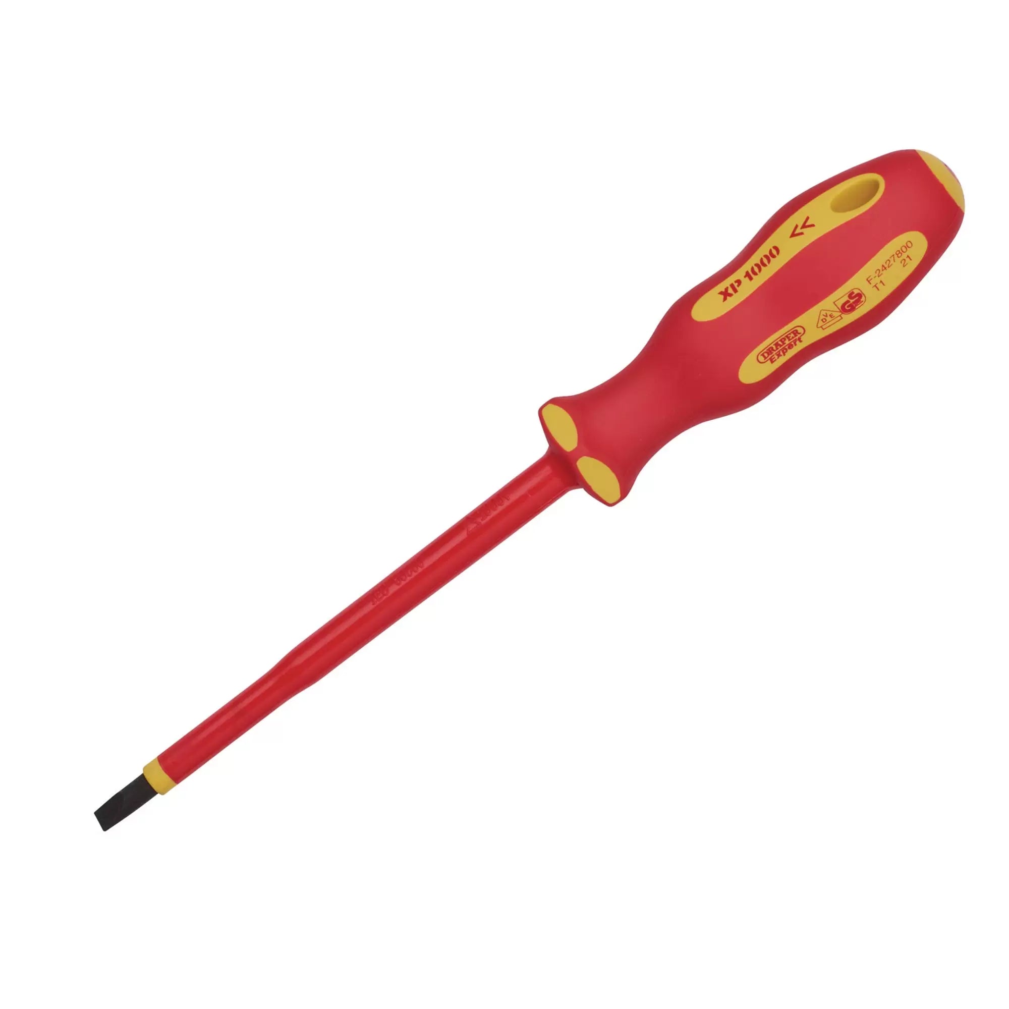 Draper Tools - 64419 - XP1000® VDE Plain Slot Screwdriver, 5.5 x 125mm