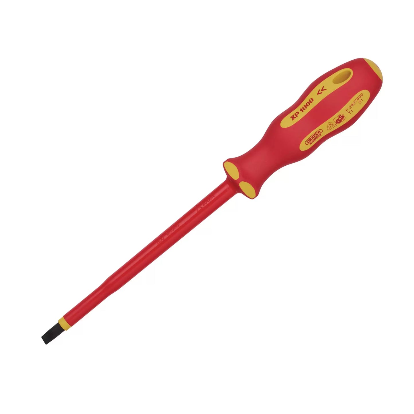 Draper Tools - 64422 - XP1000® VDE Plain Slot Screwdriver, 6.5 x 150mm