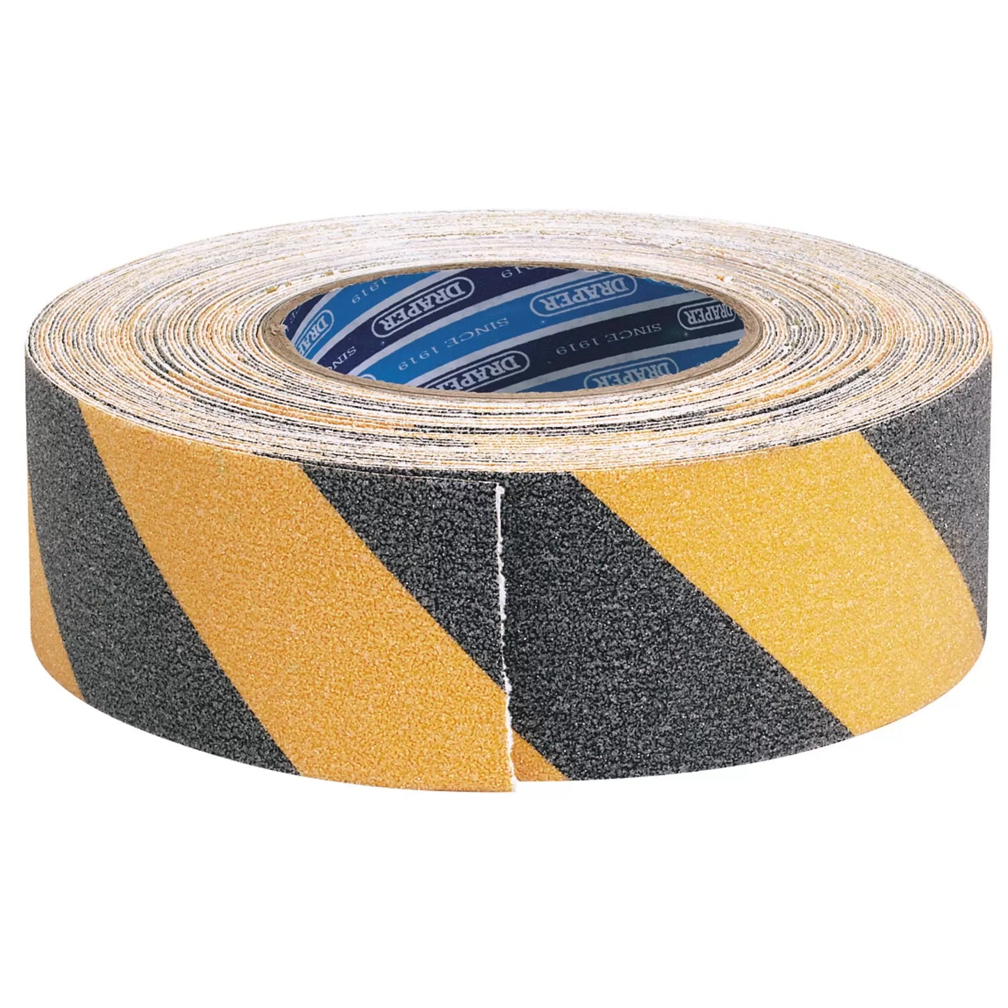 Draper Tools - 65440 - Heavy Duty Safety Grip Tape Roll, 18m x 50mm, Black and Yellow