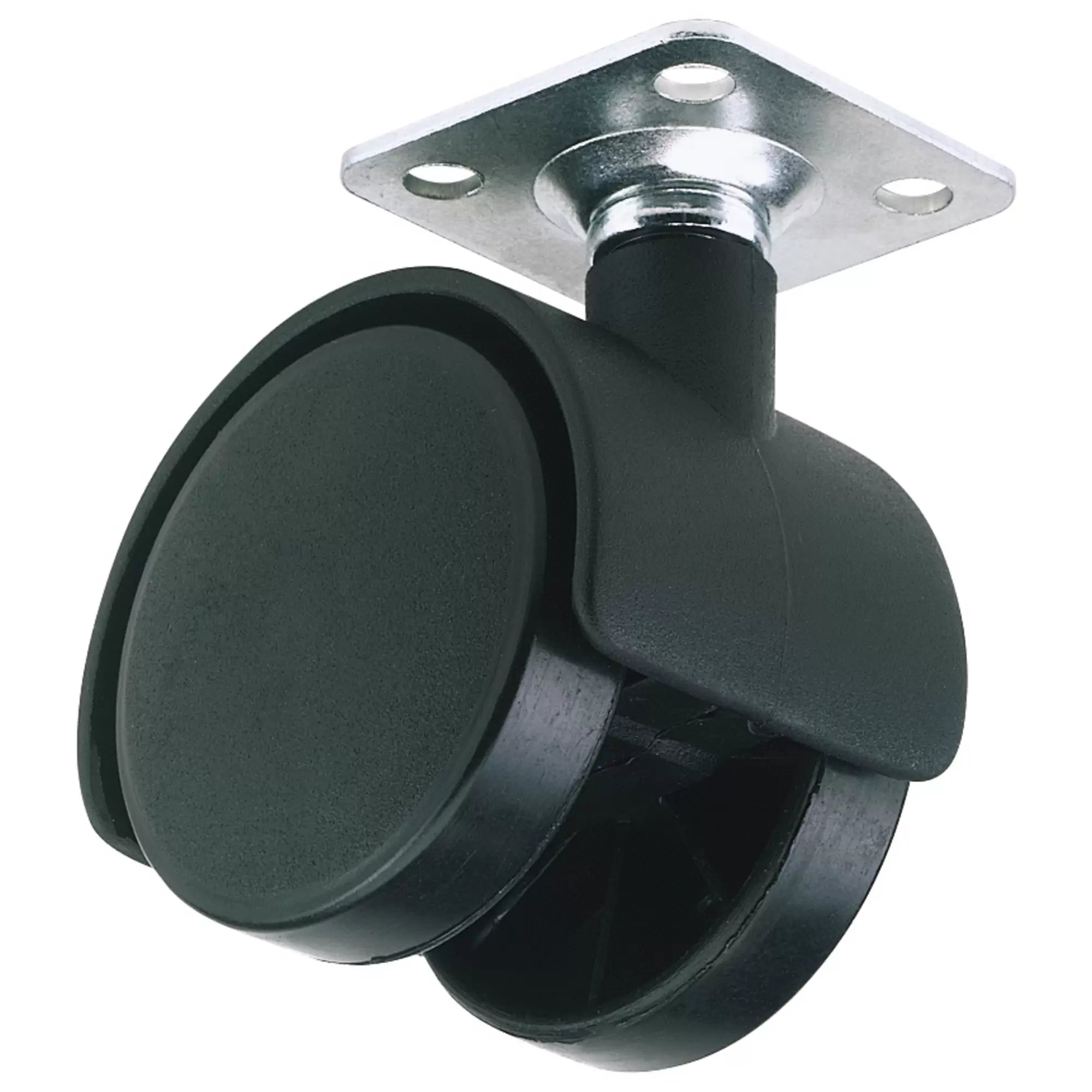 Draper Tools - 65462 - Twin Nylon Plate Castor, 40mm Diameter, S.W.L. 25kg