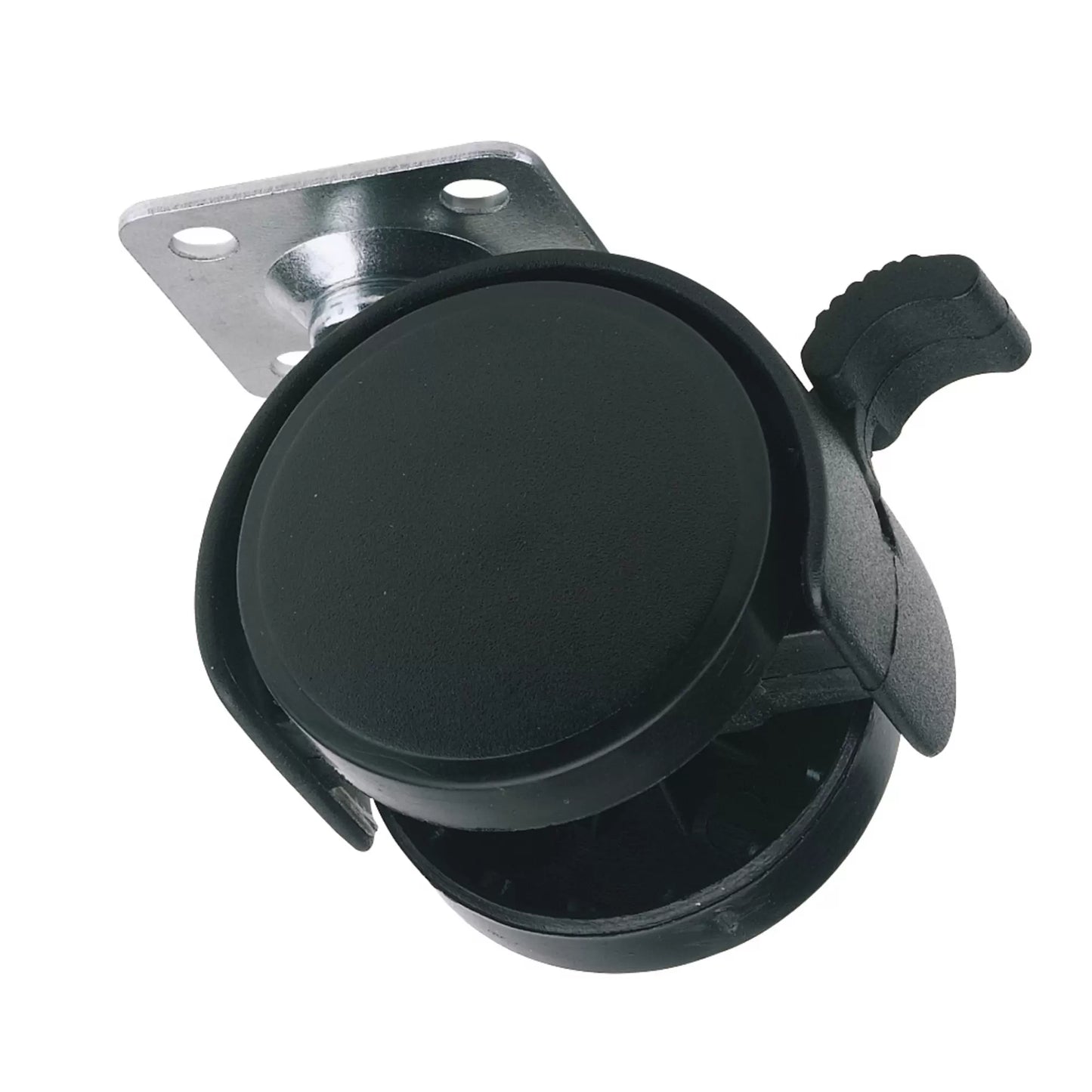 Draper Tools - 65463 - Twin Nylon Plate Castor with Brake, 40mm Diameter, S.W.L. 25kg