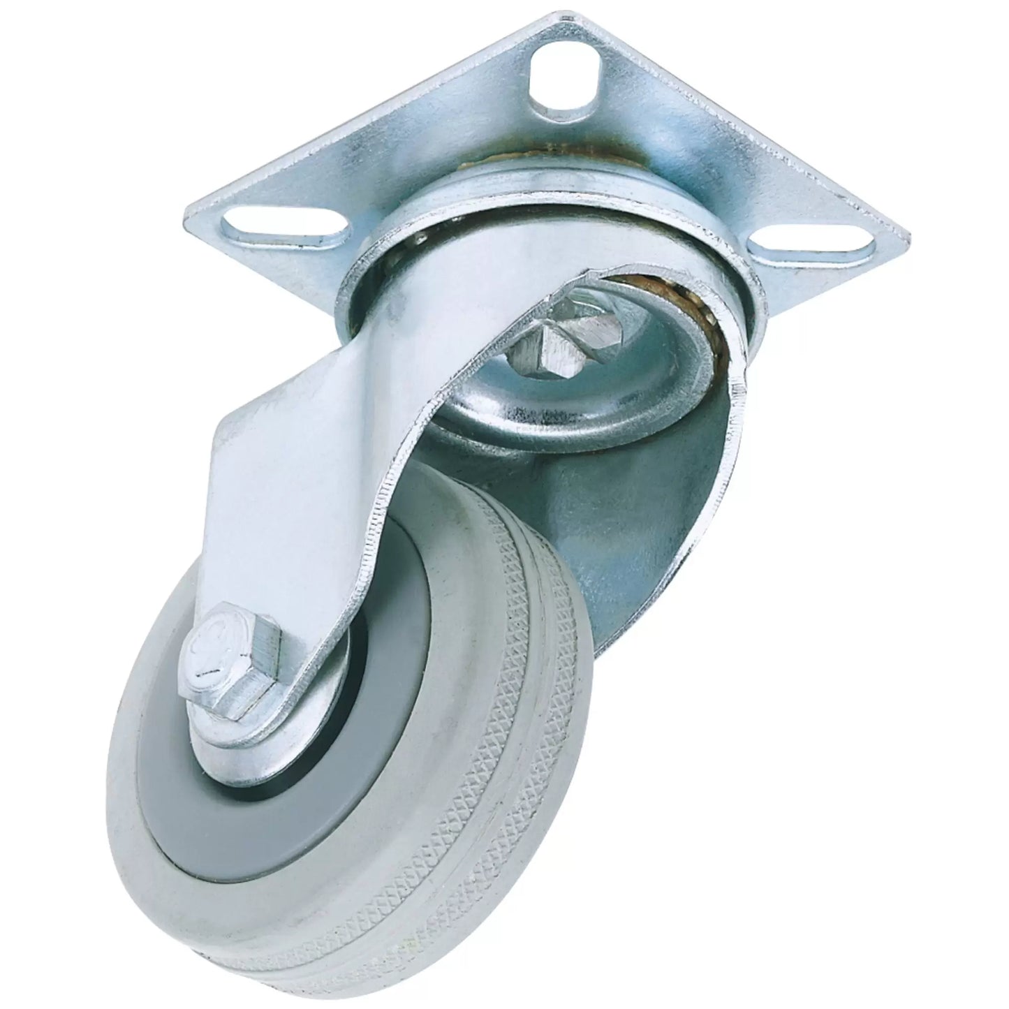 Draper Tools - 65468 - Swivel Plate Fixing Rubber Castor, 50mm Diameter, S.W.L. 50kg