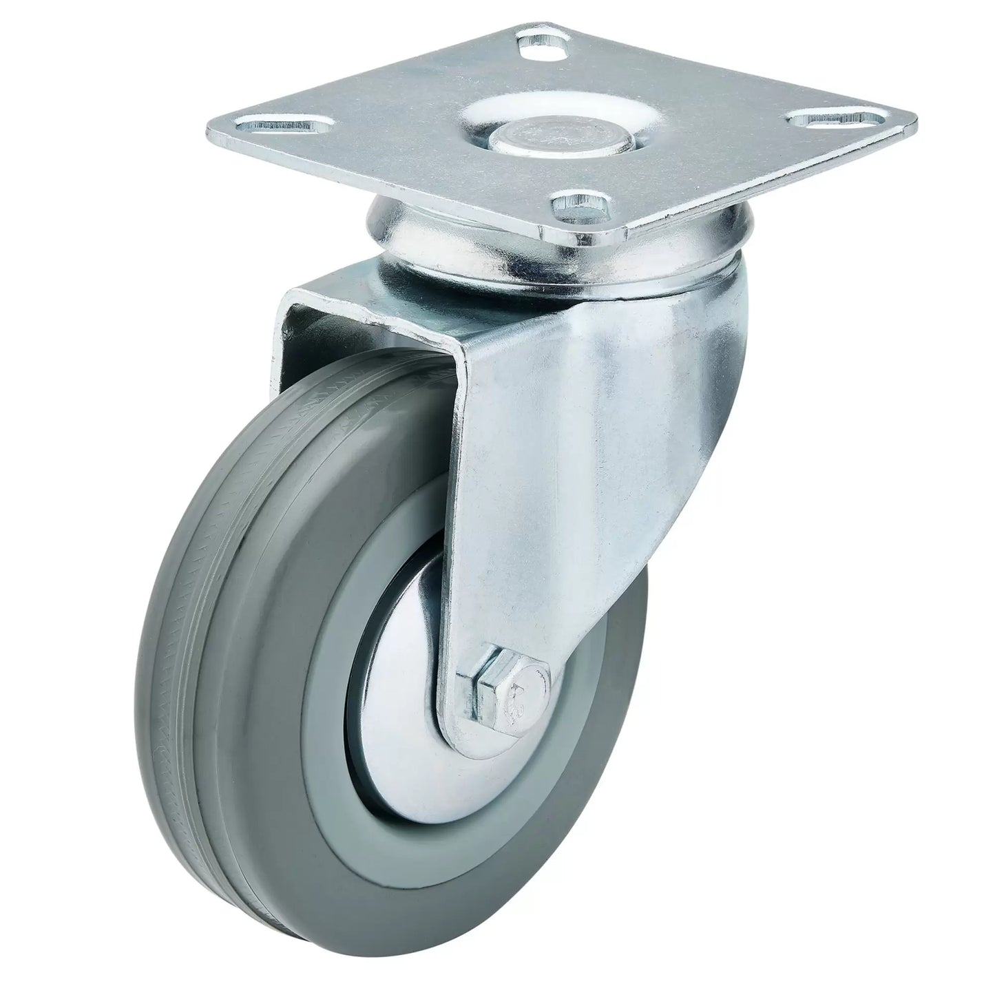 Draper Tools - 65473 - Swivel Plate Fixing Rubber Castor, 75mm Diameter, S.W.L. 70kg