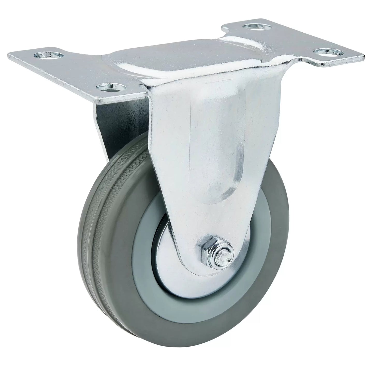 Draper Tools - 65477 - Fixed Plate Fixing Rubber Castor, 75mm Diameter, S.W.L. 70kg