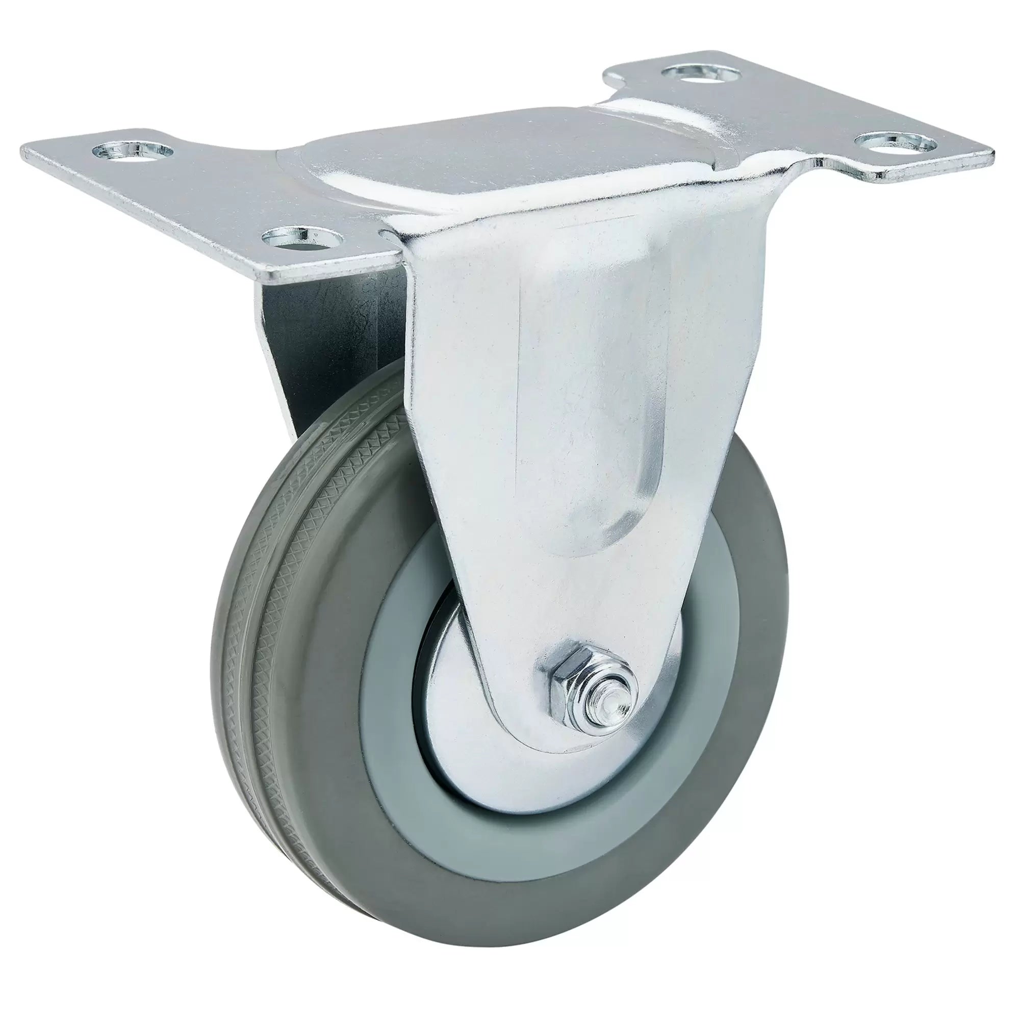 Draper Tools - 65477 - Fixed Plate Fixing Rubber Castor, 75mm Diameter, S.W.L. 70kg