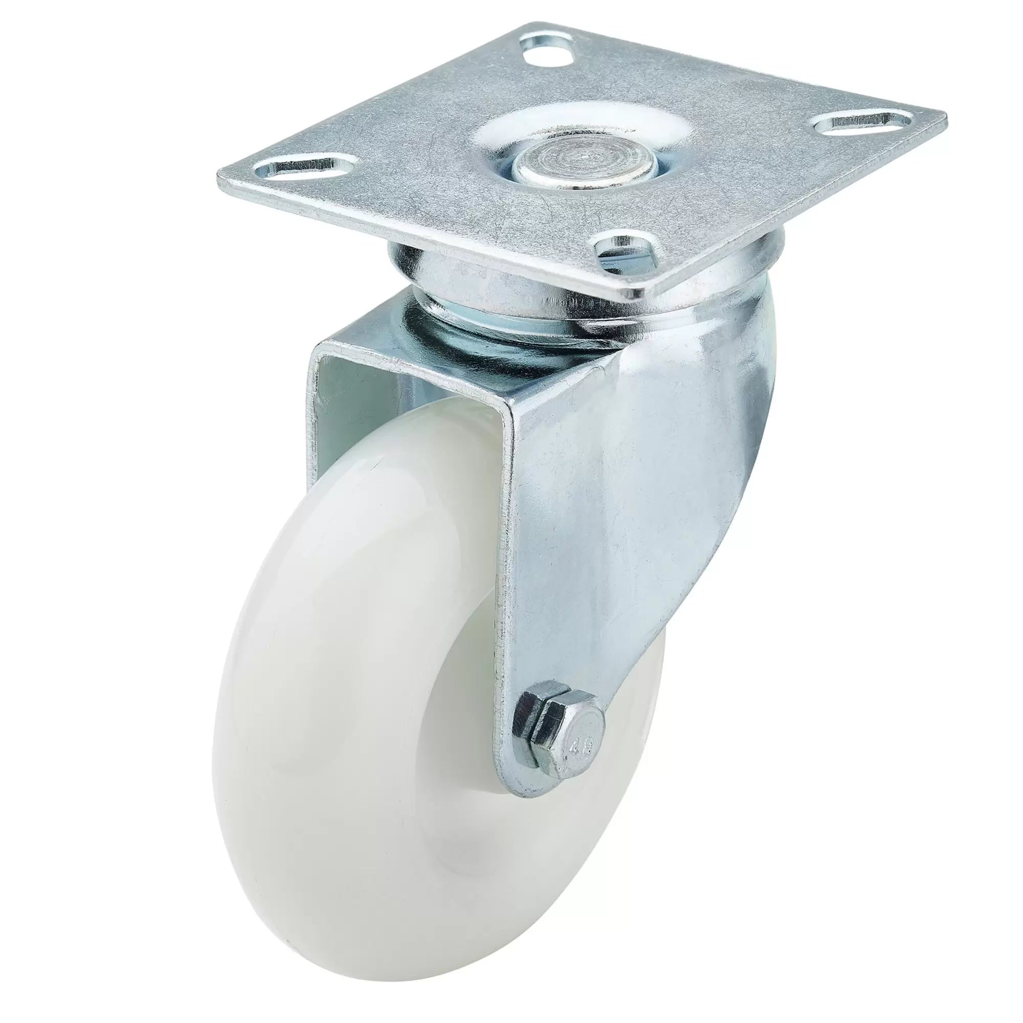 Draper Tools - 65497 - Swivel Plate Fixing Nylon Wheel, 75mm Diameter, S.W.L. 70kg