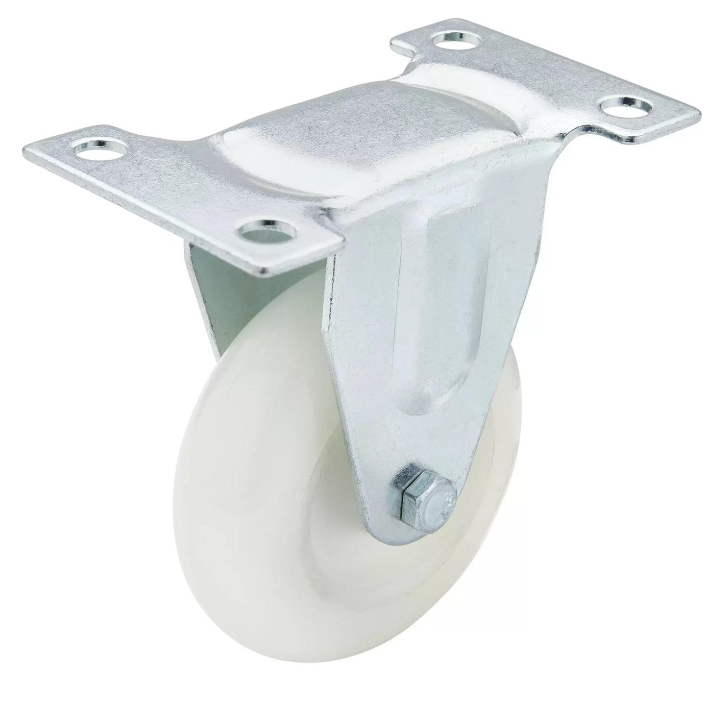 Draper Tools - 65502 - Fixed Plate Fixing Nylon Wheel, 75mm Diameter, S.W.L. 100kg