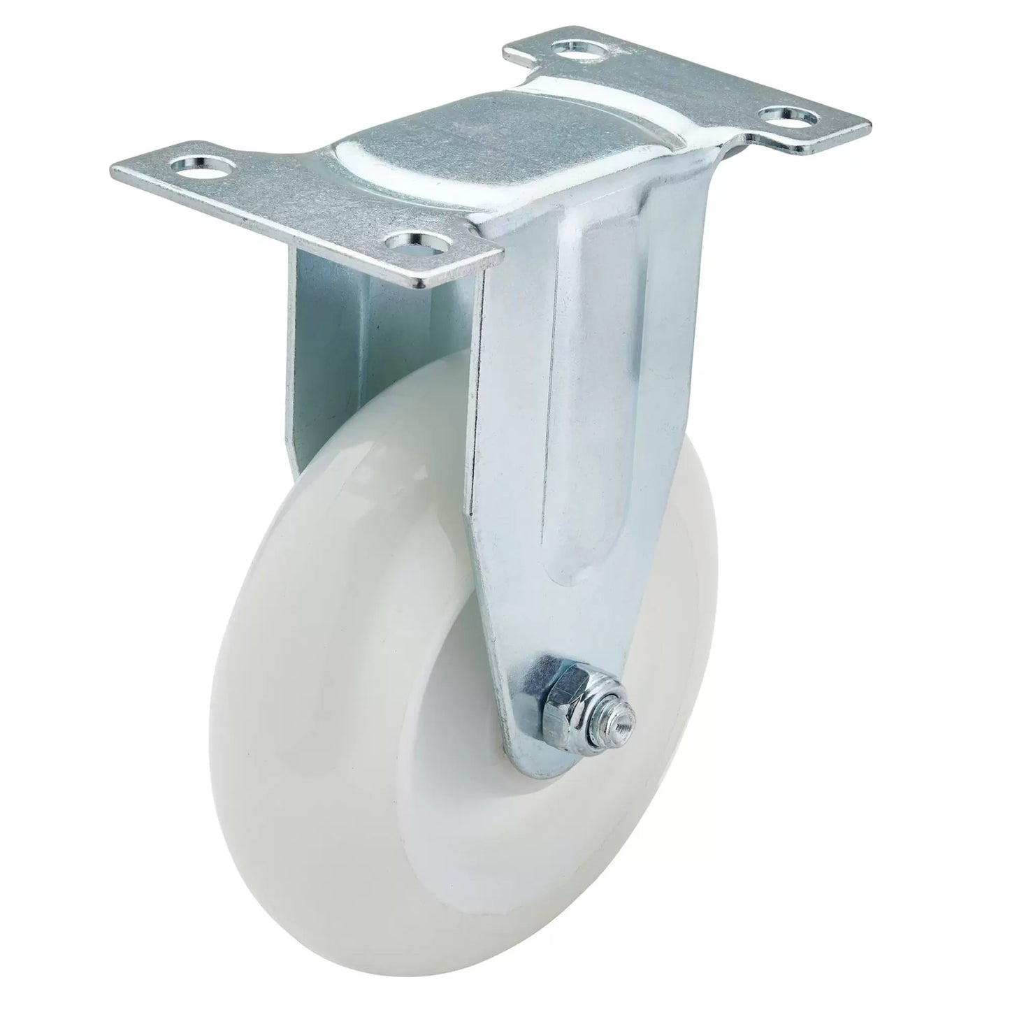 Draper Tools - 65507 - Fixed Plate Fixing Nylon Wheel, 100mm Diameter, S.W.L. 125kg
