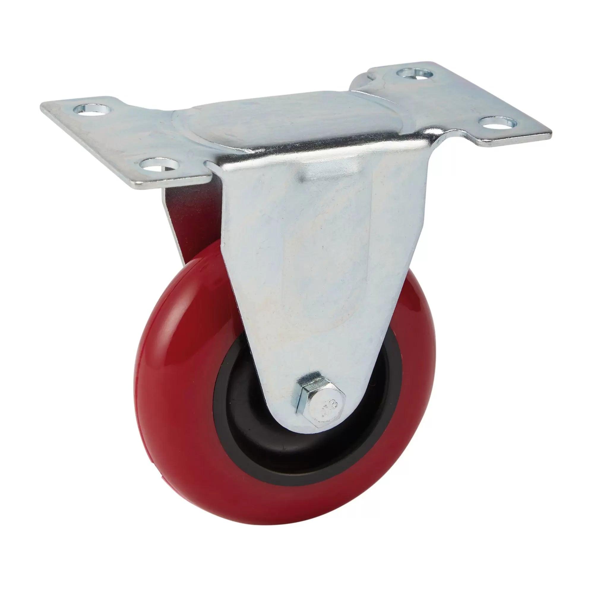 Draper Tools - 65517 - Fixed Plate Fixing Polyurethane Wheel, 75mm Diameter, S.W.L. 100kg