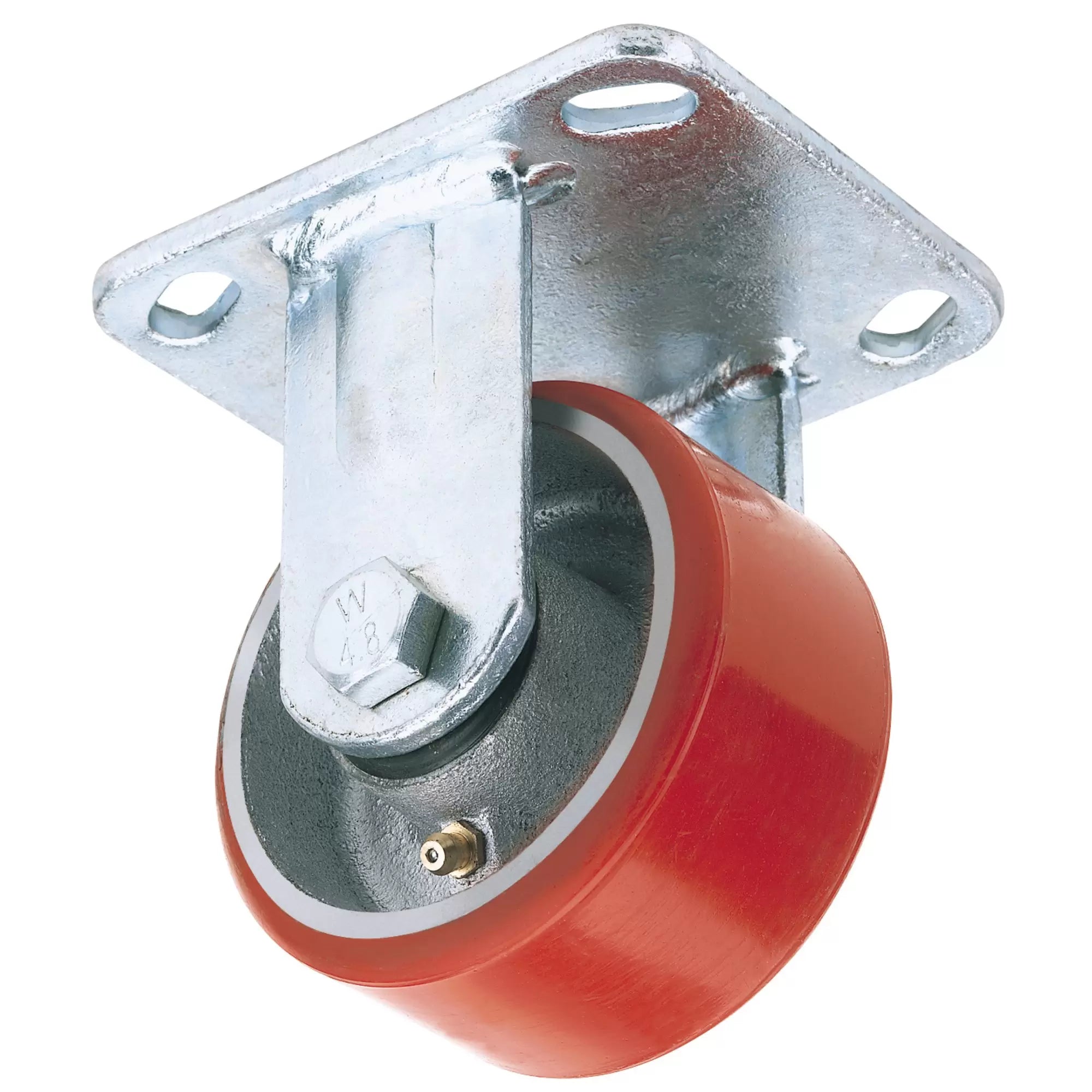 Draper Tools - 65525 - Fixed Plate Fixing Heavy Duty Polyurethane Wheel, 100mm Diameter, S.W.L. 250kg