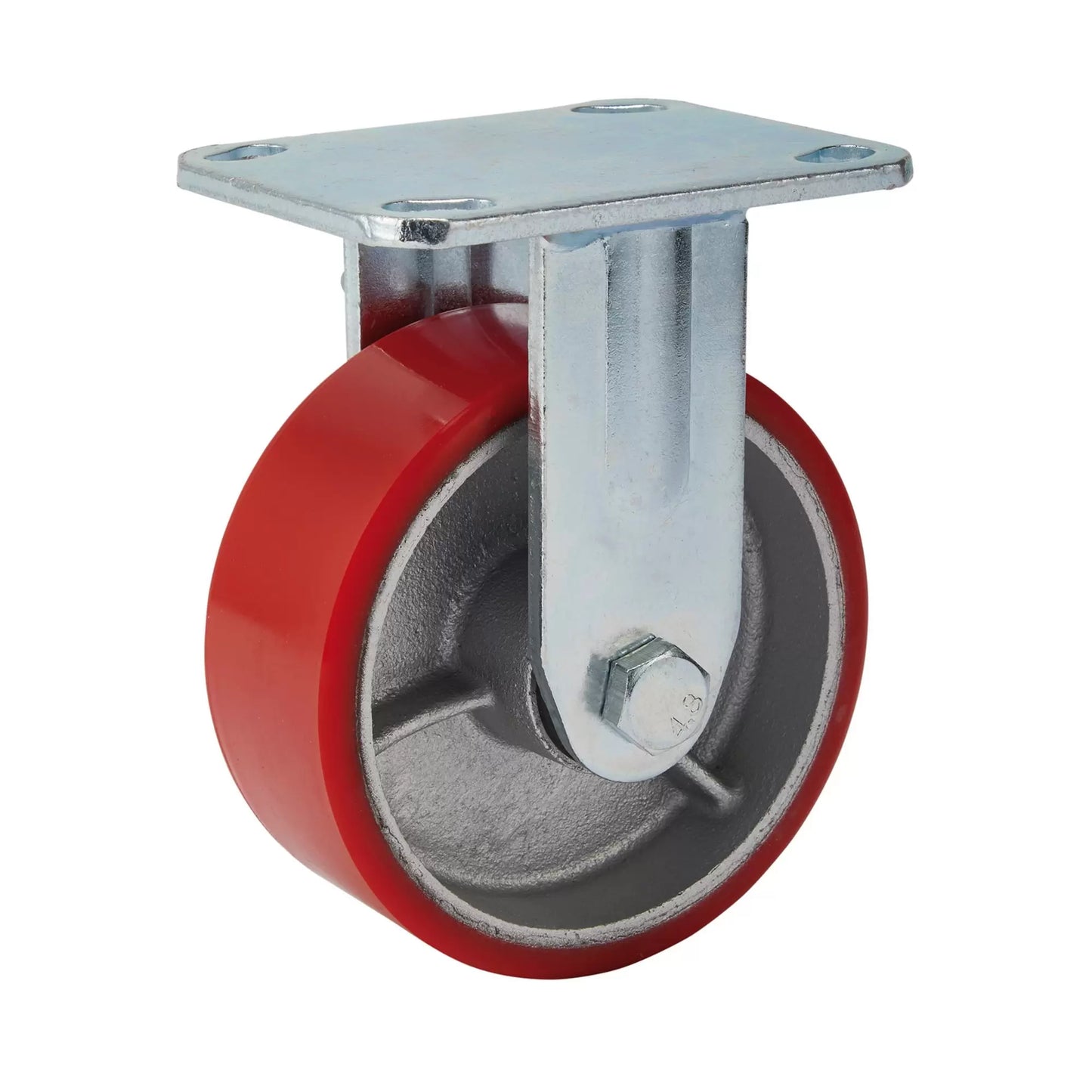 Draper Tools - 65528 - Fixed Plate Fixing Heavy Duty Polyurethane Wheel, 125mm Diameter, S.W.L. 300kg