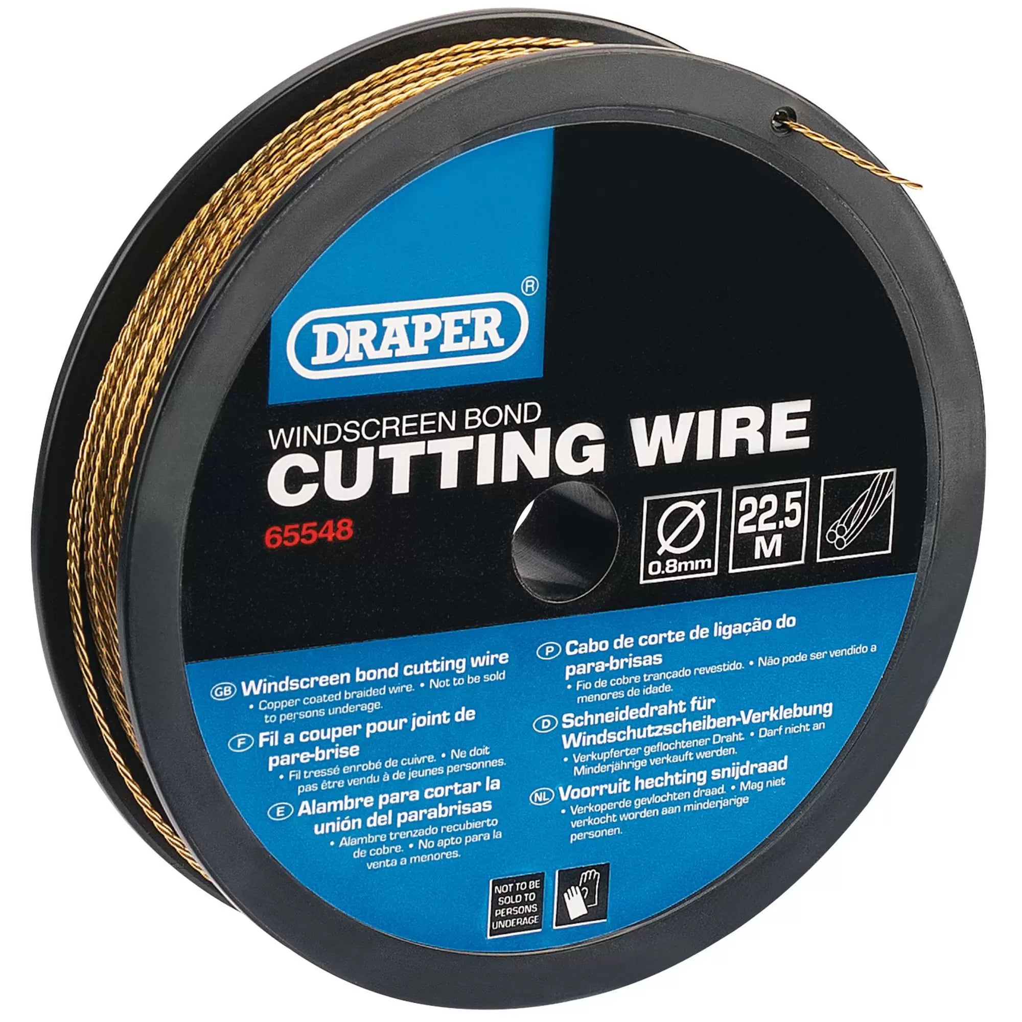 Draper Tools - 65548 - Stainless Steel Braided Wire for Wire Feeder/Starter - 0.8mm, 22.5M