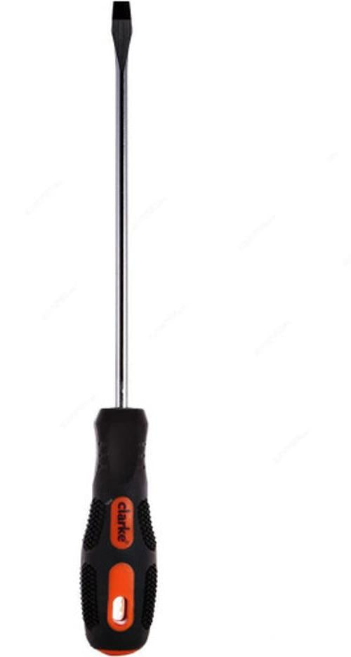 Clarke Fibre Handle Flat Screwdriver, SDF6FC, 6 Inch Length