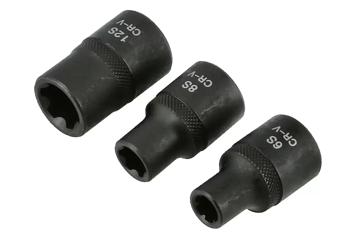 Laser - 6575 - Ribe Socket Set 1/2"D 3pc