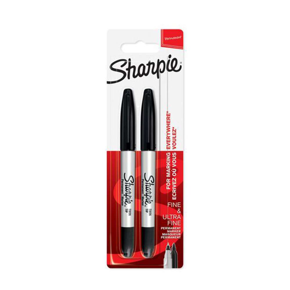 Sharpie Permanent Marker, Twin Tip – Pack of 2