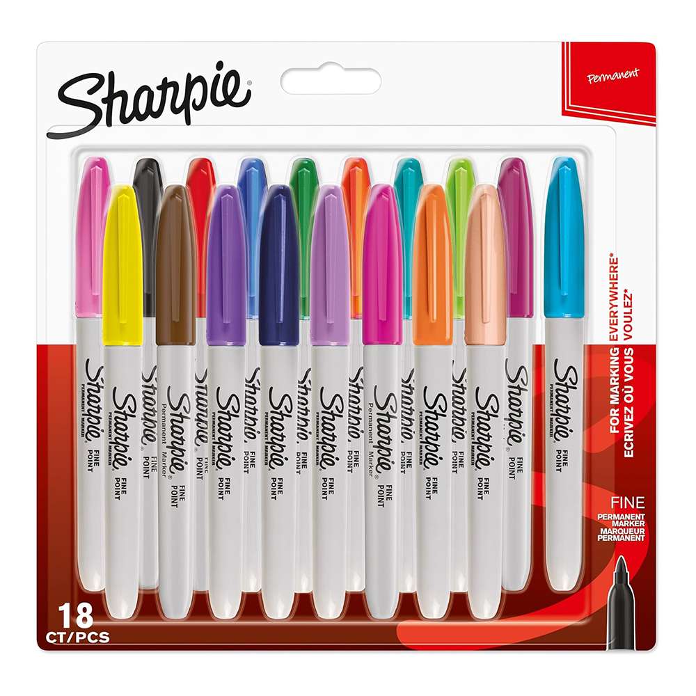 Sharpie Permanent Marker Ultra Fine, Assorted – Pack of 12