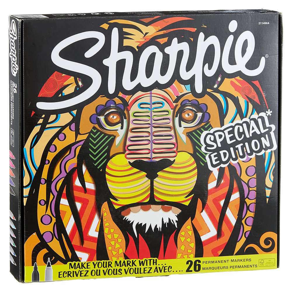 Sharpie Permanent Marker, Lion Edition – Pack of 26