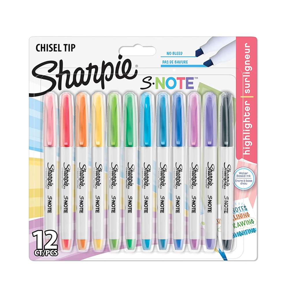 Sharpie S-Note Chisel Tip Marker – Pack of 12