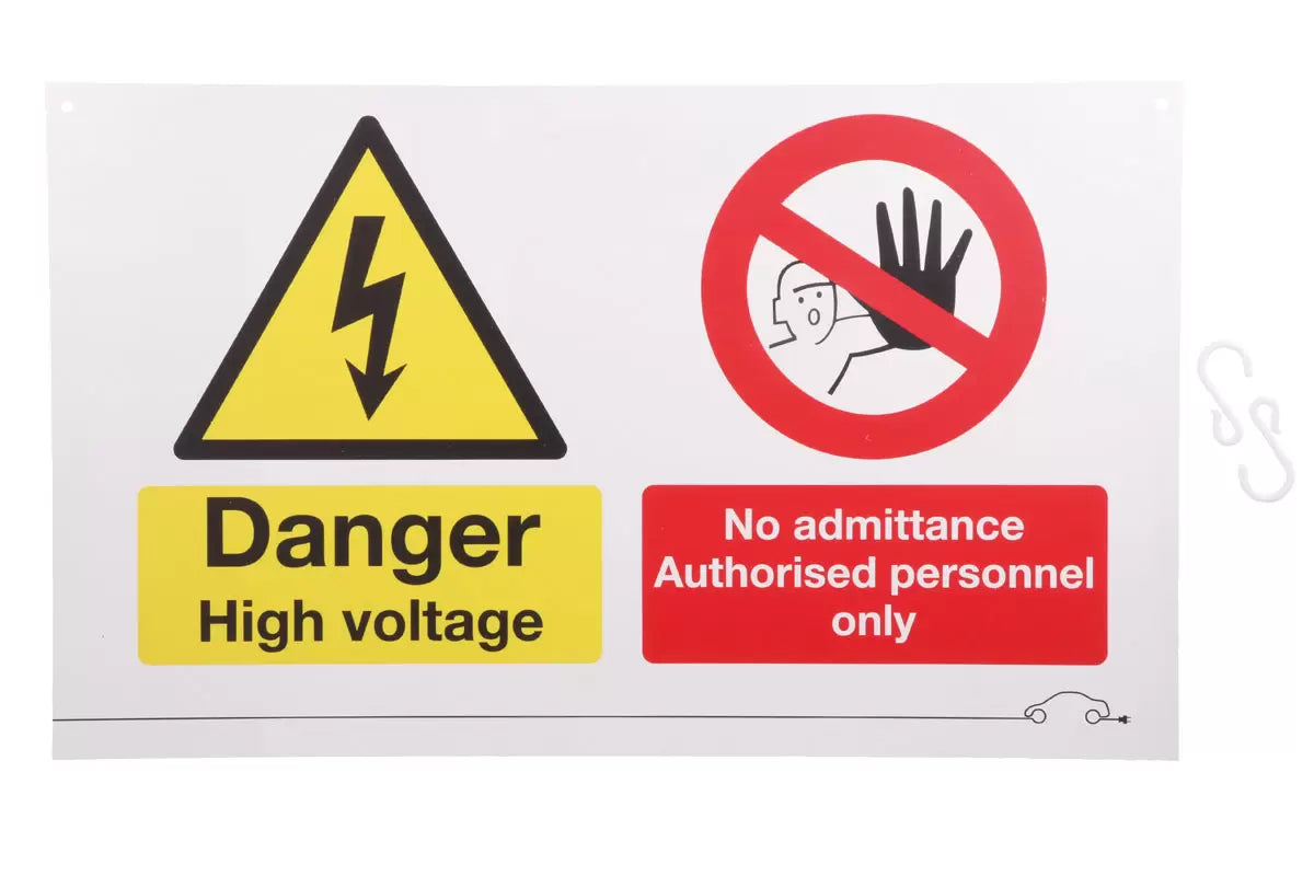 Laser - 6639 - High Voltage/No Admittance Sign