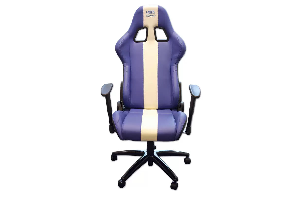 Laser - 6654 - Laser Tools Racing Chair - Blue & White Stripe