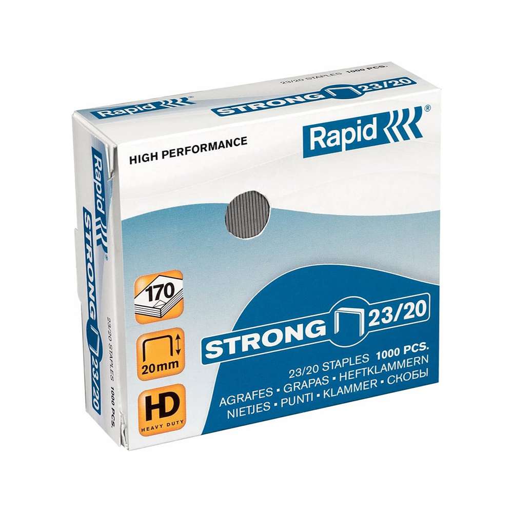 Rapid Heavy Duty Staples 23/20, 1000 Staples
