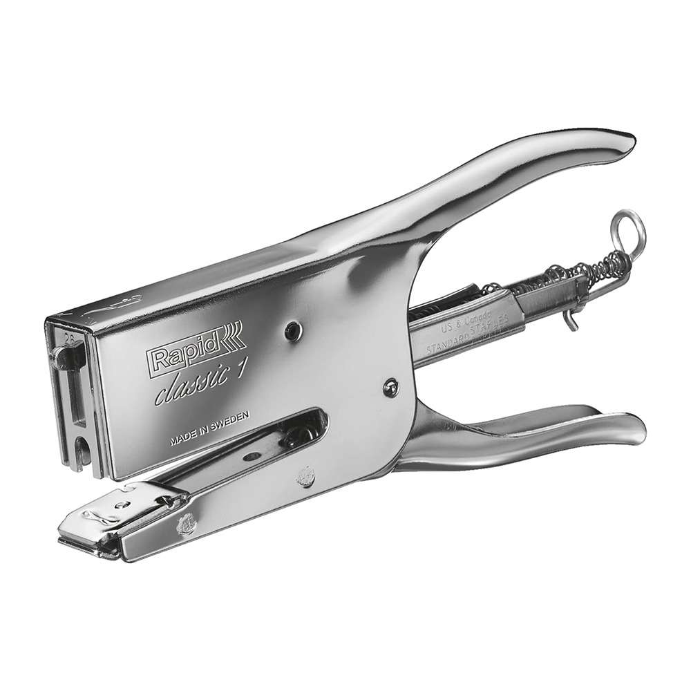 Rapid Plier Stapler K1, 26/6-8 Staples, 40 Sheet Capacity, Silver