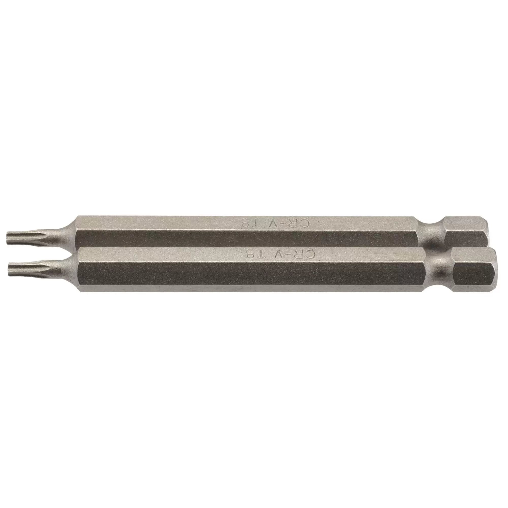 Draper Tools - 66830 - Draper TX-STAR® Insert Bit, 1/4" Hex, 75mm Long, T8 (Pack of 2)