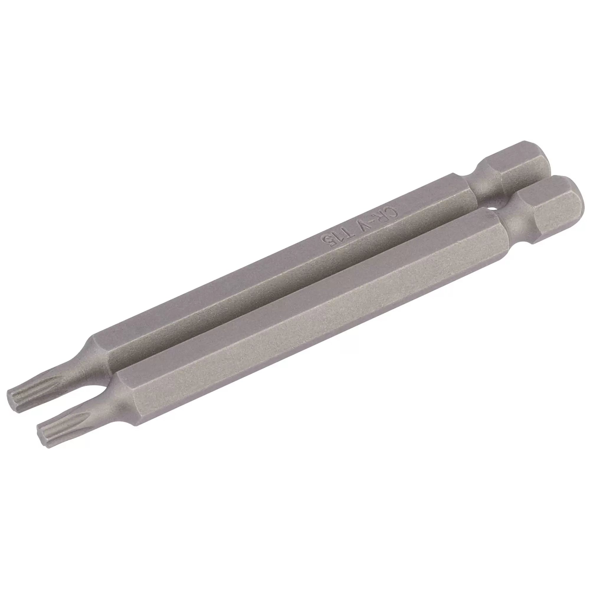 Draper Tools - 66847 - Draper TX-STAR® Insert Bit, 1/4" Hex, 75mm Long, T15 (Pack of 2)
