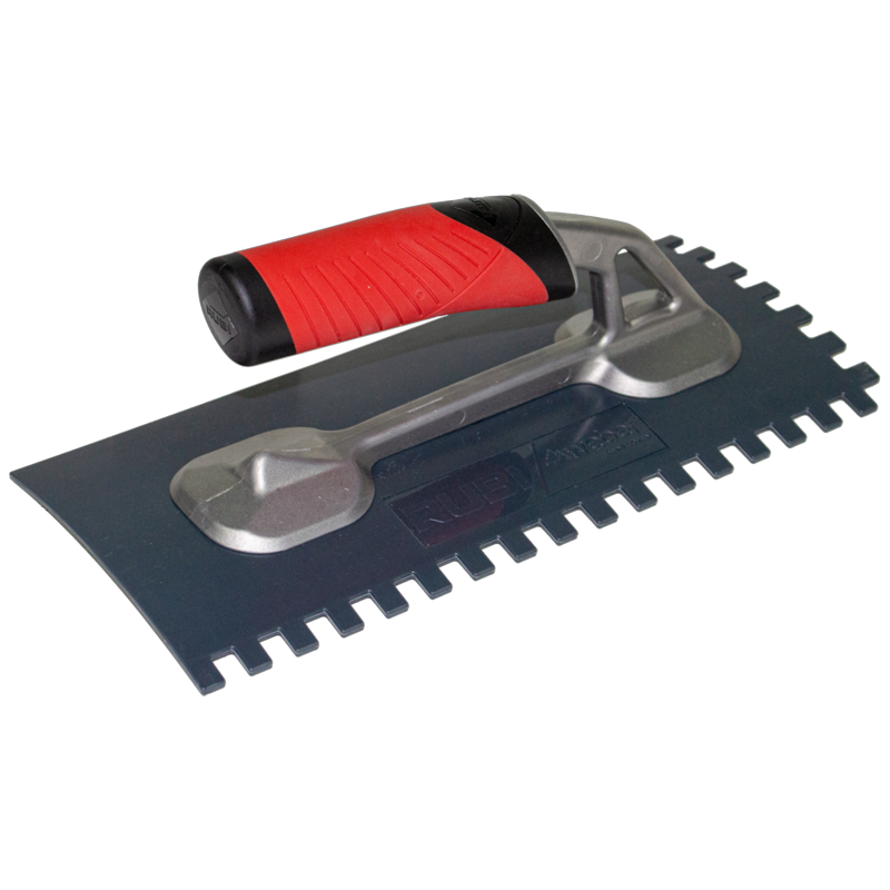 Rubi TECH-FLEX Soft Grip Curved Notched Trowel