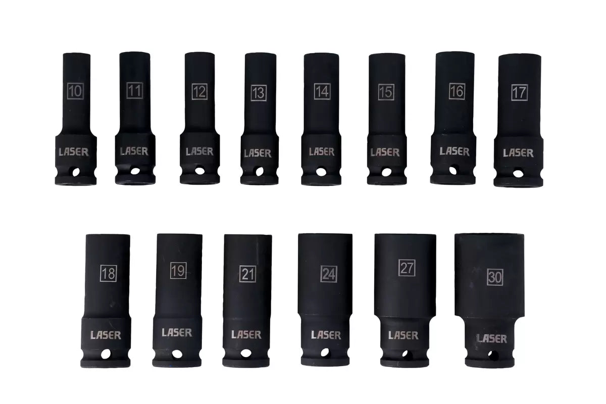 Laser - 6712 - Deep Impact Socket Set 1/2"D 14pc