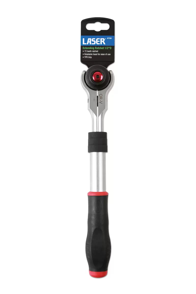Laser - 6720 - Extending Swivel Head Ratchet 1/2"D
