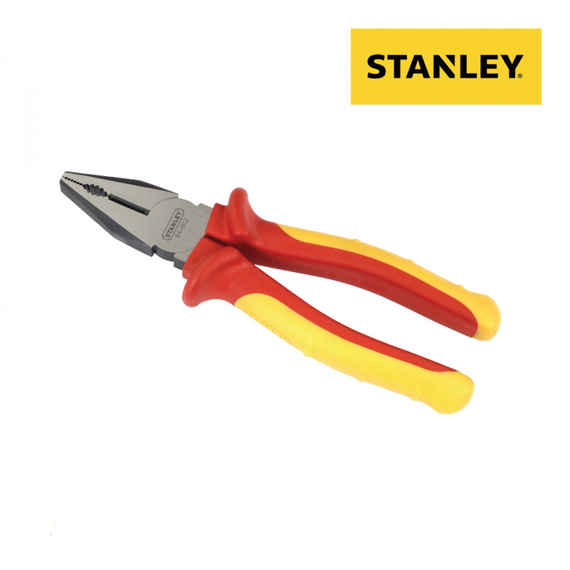 &nbsp;Stanley 200mm (8-inch) VDE Combination Pliers – Insulated for Electrical Safety – 84-002