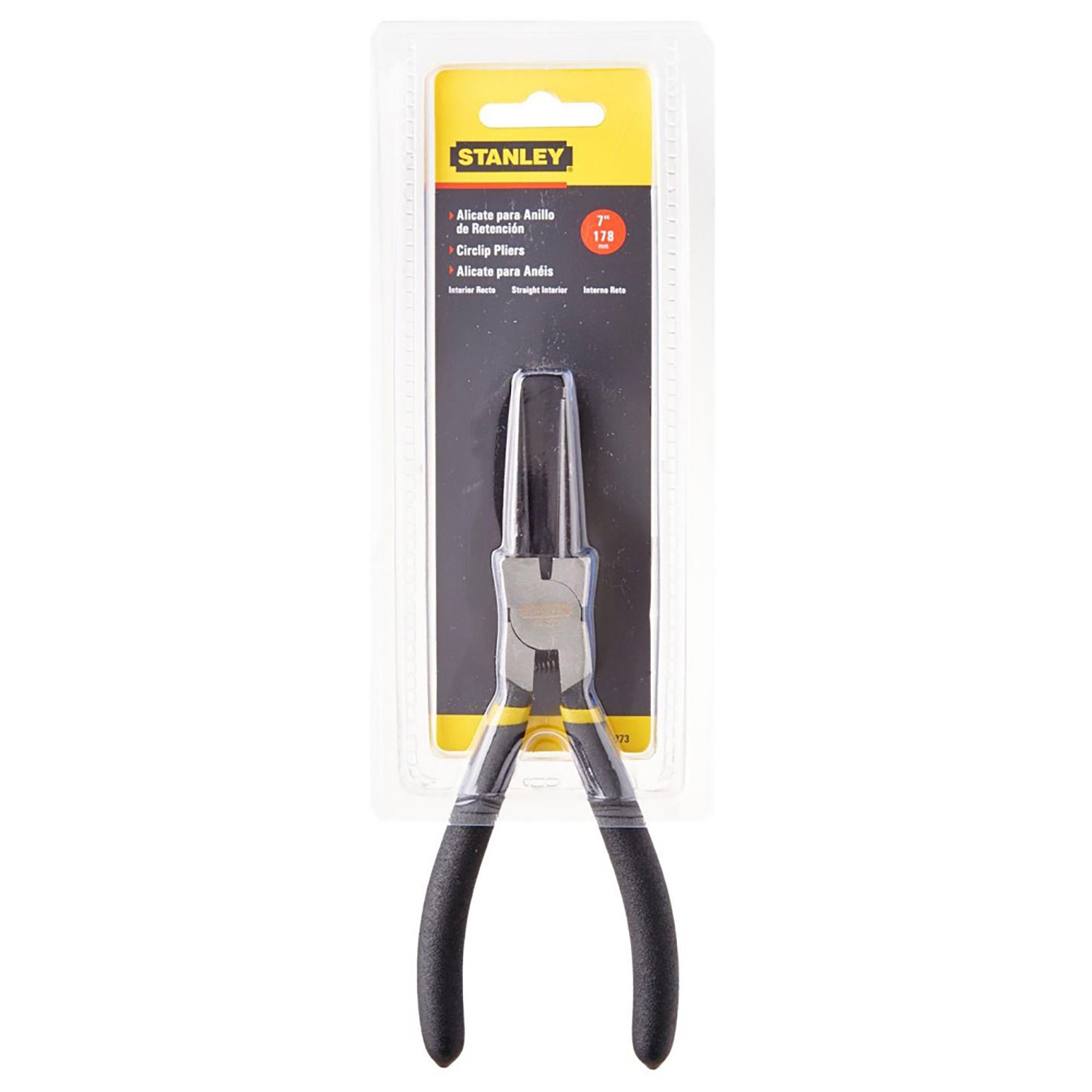 &nbsp;Stanley 175mm Straight Jaw Internal Circlip Pliers – STHT84273-8