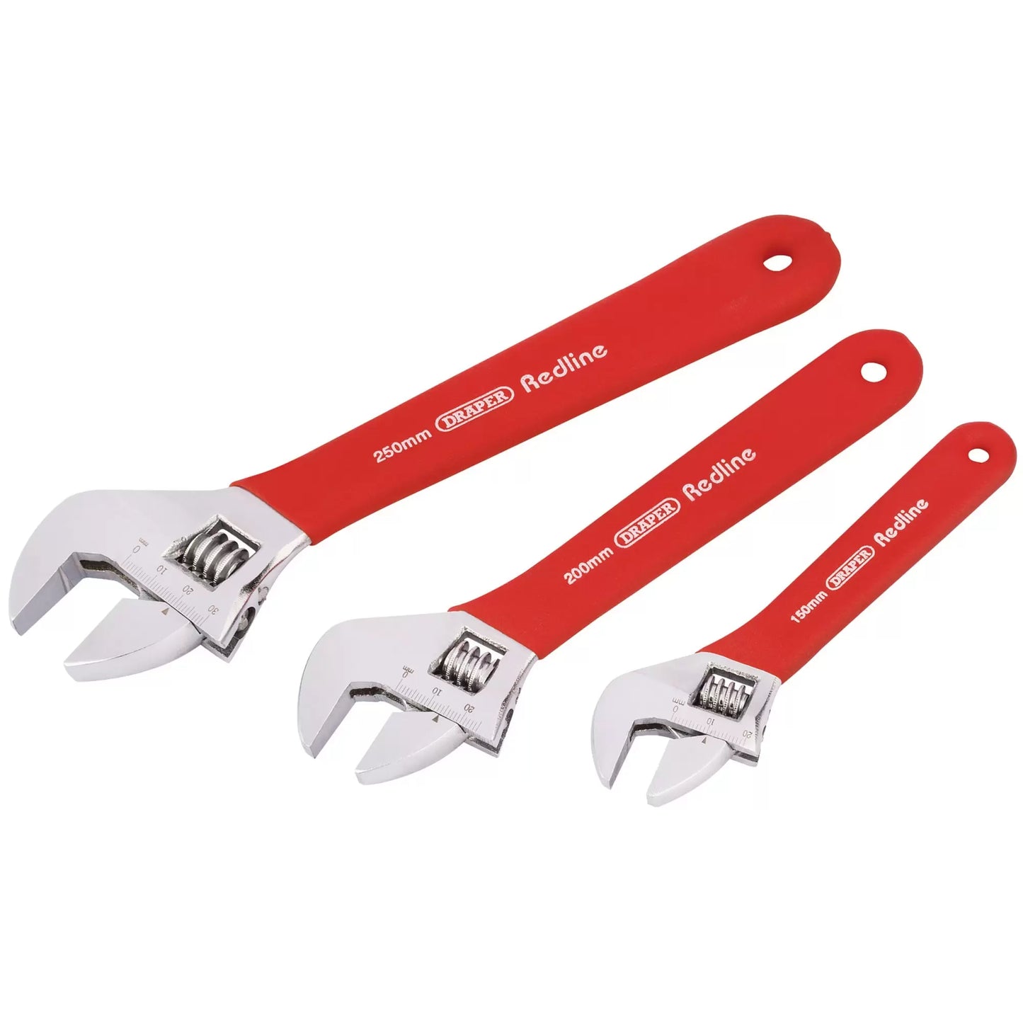 Draper Tools - 67634 - Draper Redline® Soft Grip Adjustable Wrench Set (3 Piece)