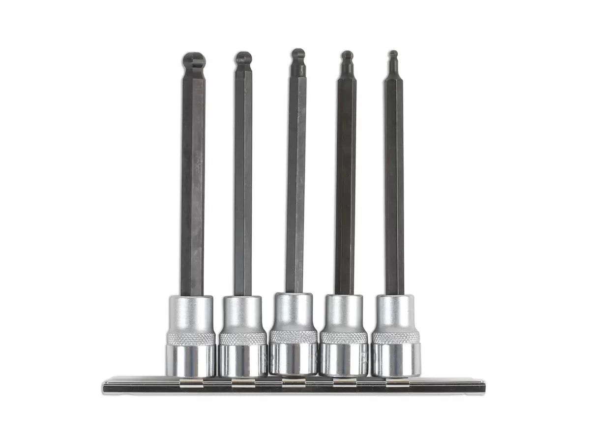 Laser - 6765 - Long Ball End Hex Socket Bit Set 3/8"D 5pc