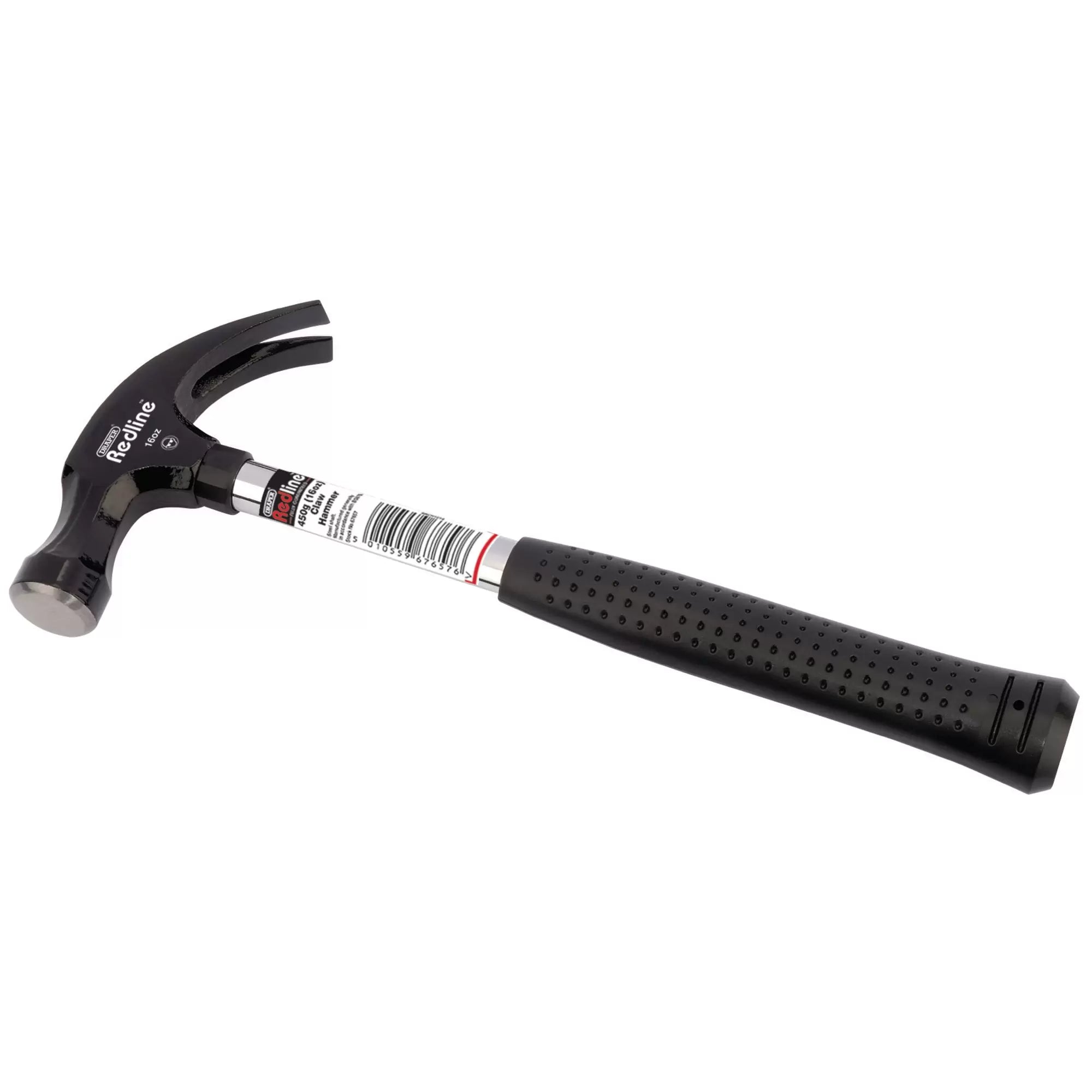 Draper Tools - 67657 - Draper Redline® Claw Hammer with Steel Shaft, 450g/16oz