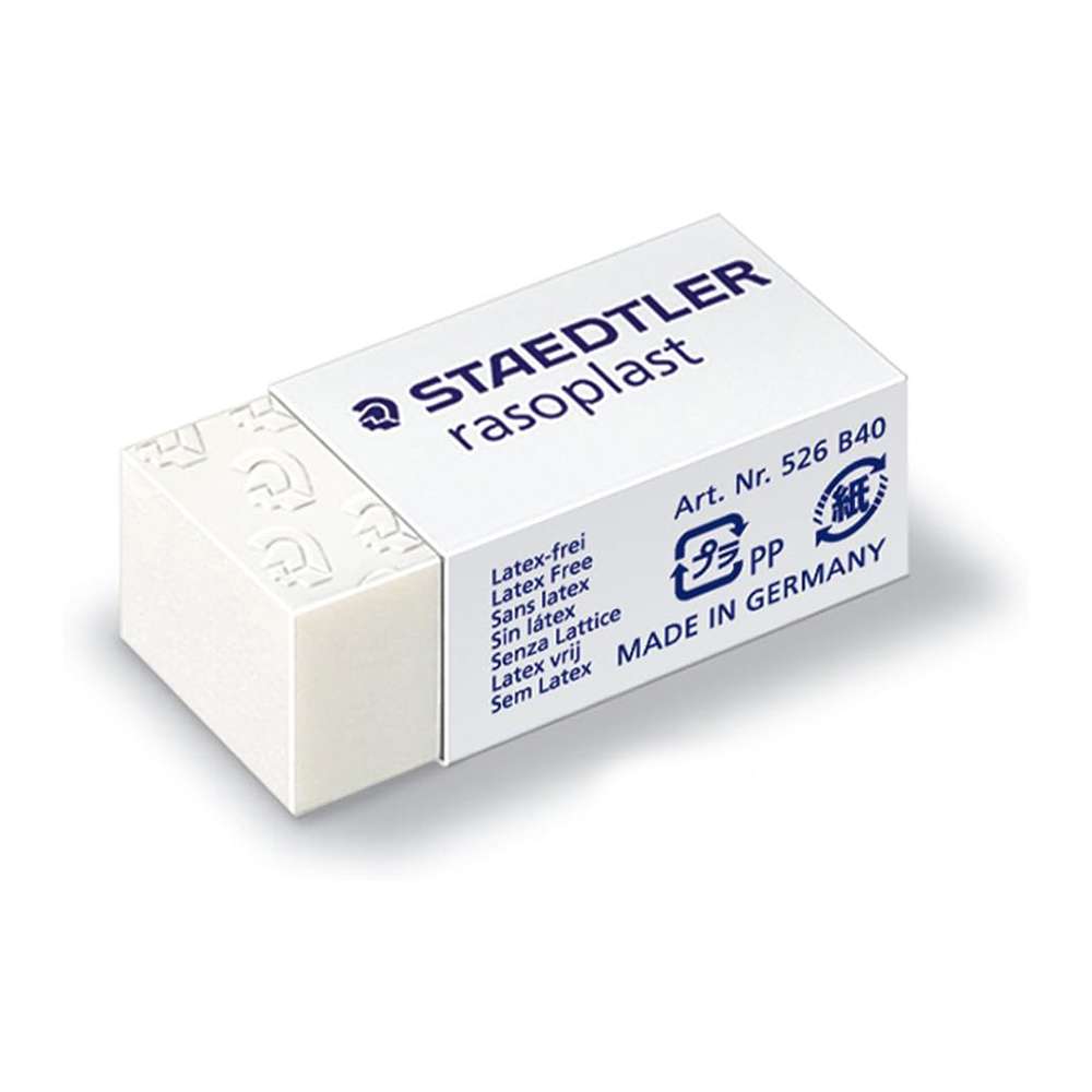 Staedtler Raso Plast Eraser, White – Box of 40