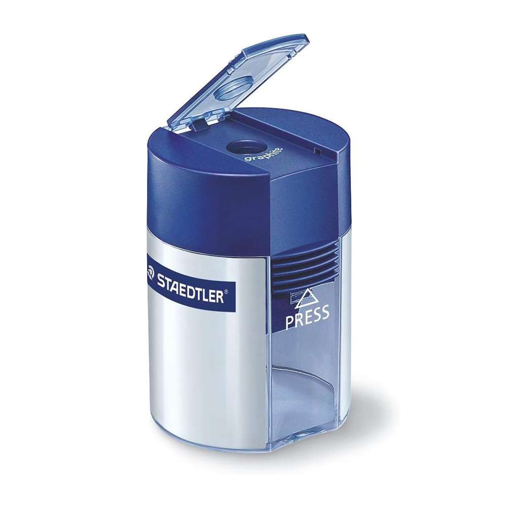 Staedtler Single Hole Tub Pencil Sharpener, Assorted - Box of 10