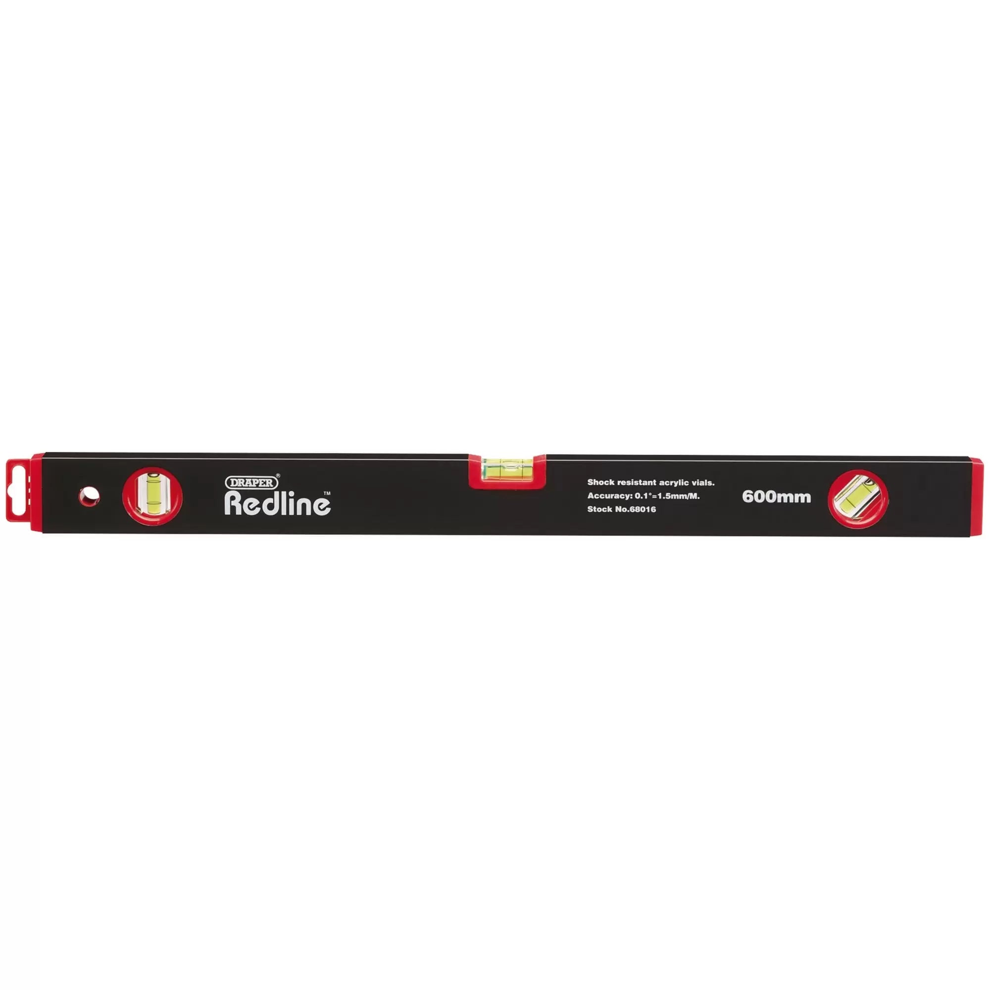 Draper Tools - 68016 - Draper Redline® Box Spirit Level, 600mm