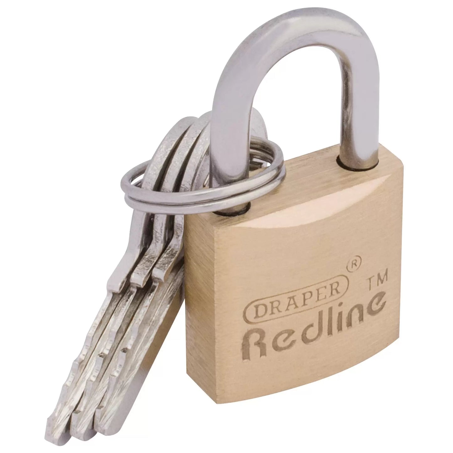 Draper Tools - 68019 - Draper Redline® Brass Cylinder Padlock, 20mm