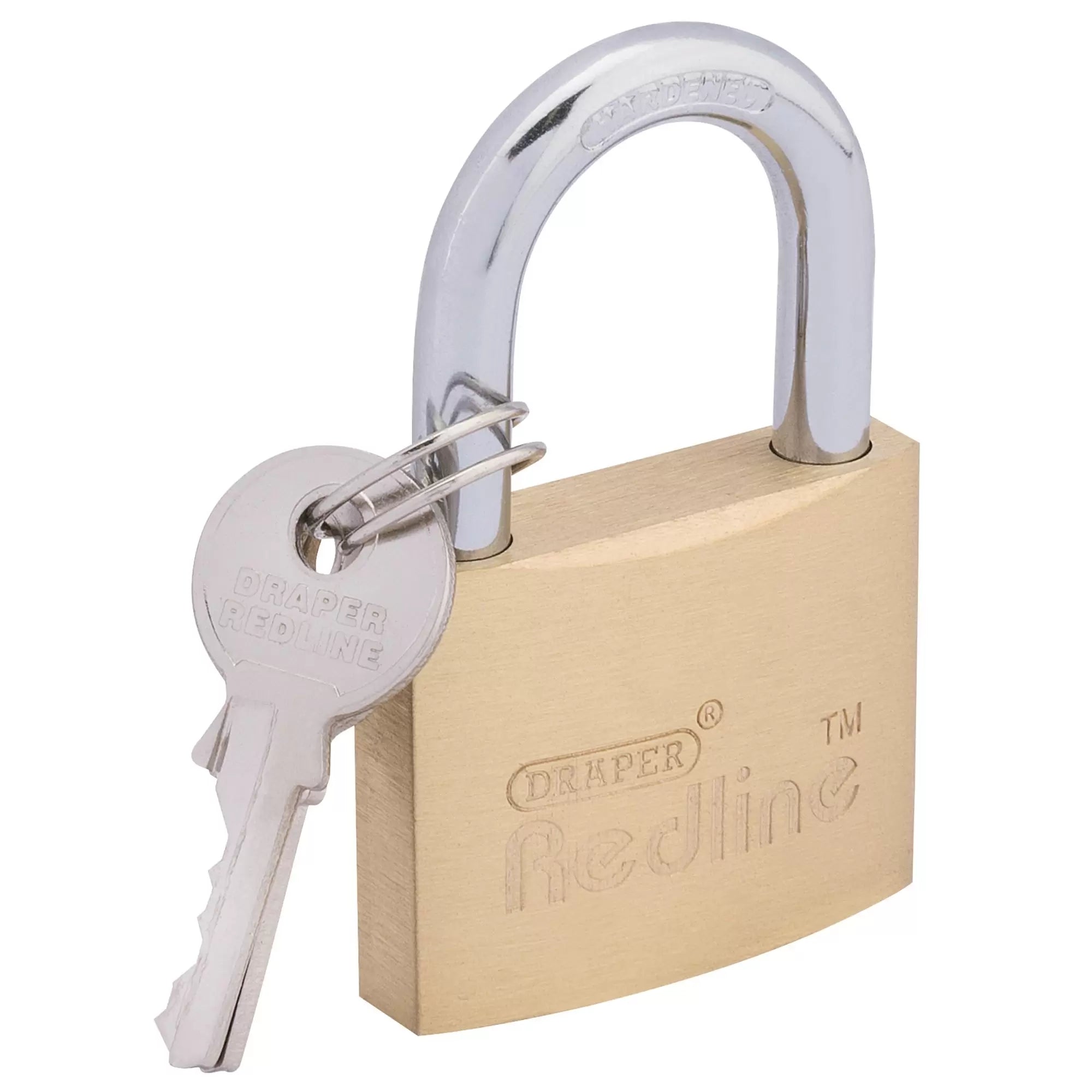 Draper Tools - 68022 - Draper Redline® Brass Cylinder Padlock, 40mm