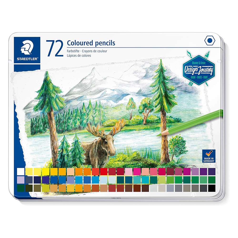 Staedtler Design Journey Colour Pencils, Metal Tin – Set of 72 Colors